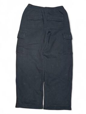 TNA Sweatfleece Black Cargo Mega Fit Wide Leg Sweatpants